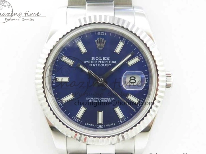 1229 DateJust 126334 SS Noob 1:1 904L Best Edition Blue Dial Stick Markers on Oyster Bracelet A Youthful 3169